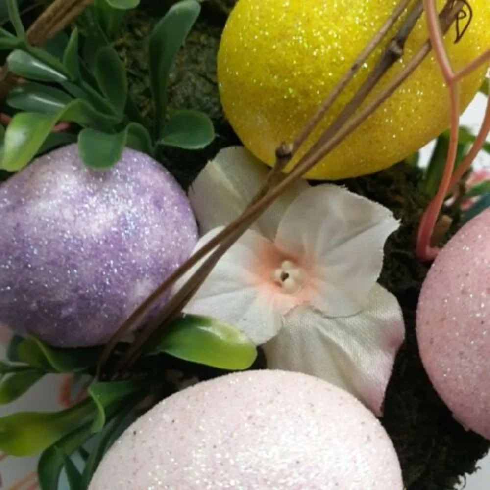 Pastel Glitter Easter Egg Topiary Tree 12